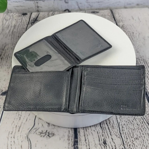 Vintage 90s Polo Ralph Lauren leather wallet, black, 2 / dual ID window, CCW LTC - Picture 6 of 10